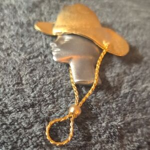 VTG Ultra Craft Cowgirl Brooch